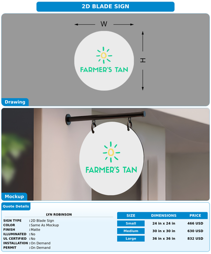 CUSTOM MOCKUP SIGN FOR Lyn Robinson