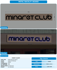 CUSTOM MOCKUP SIGN FOR Robert Calvert
