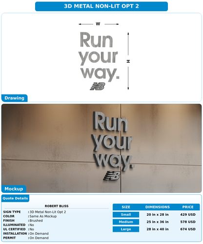 CUSTOM MOCKUP SIGN FOR Robert Bliss