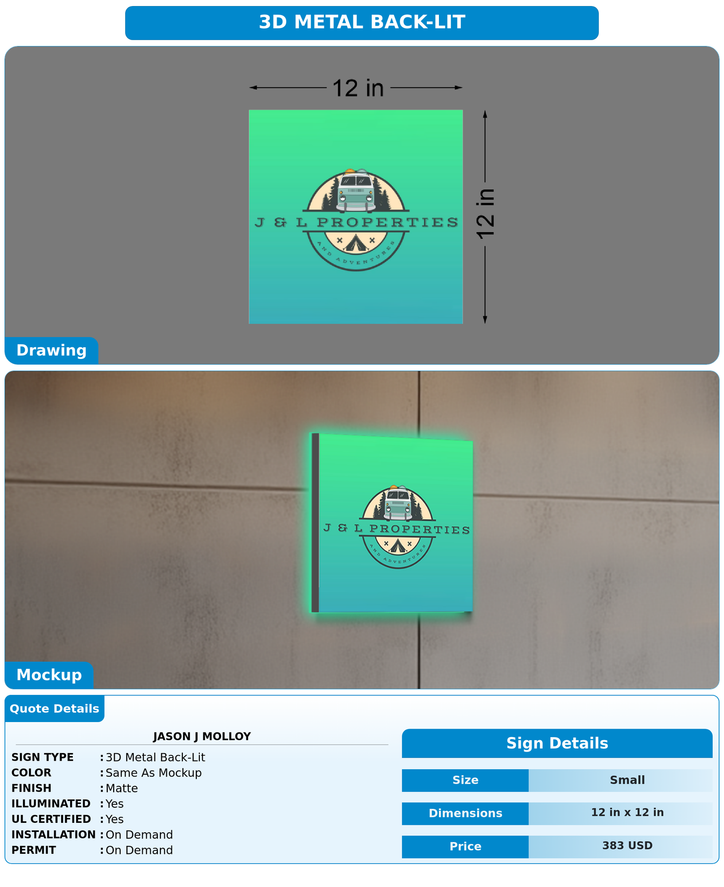 CUSTOM MOCKUP SIGN FOR Jason J Molloy