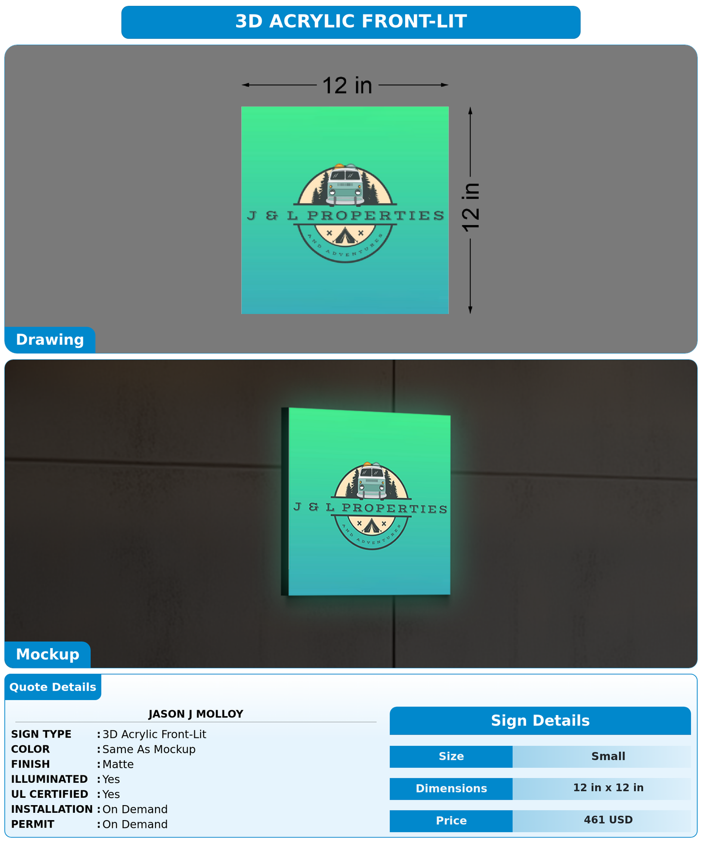 CUSTOM MOCKUP SIGN FOR Jason J Molloy
