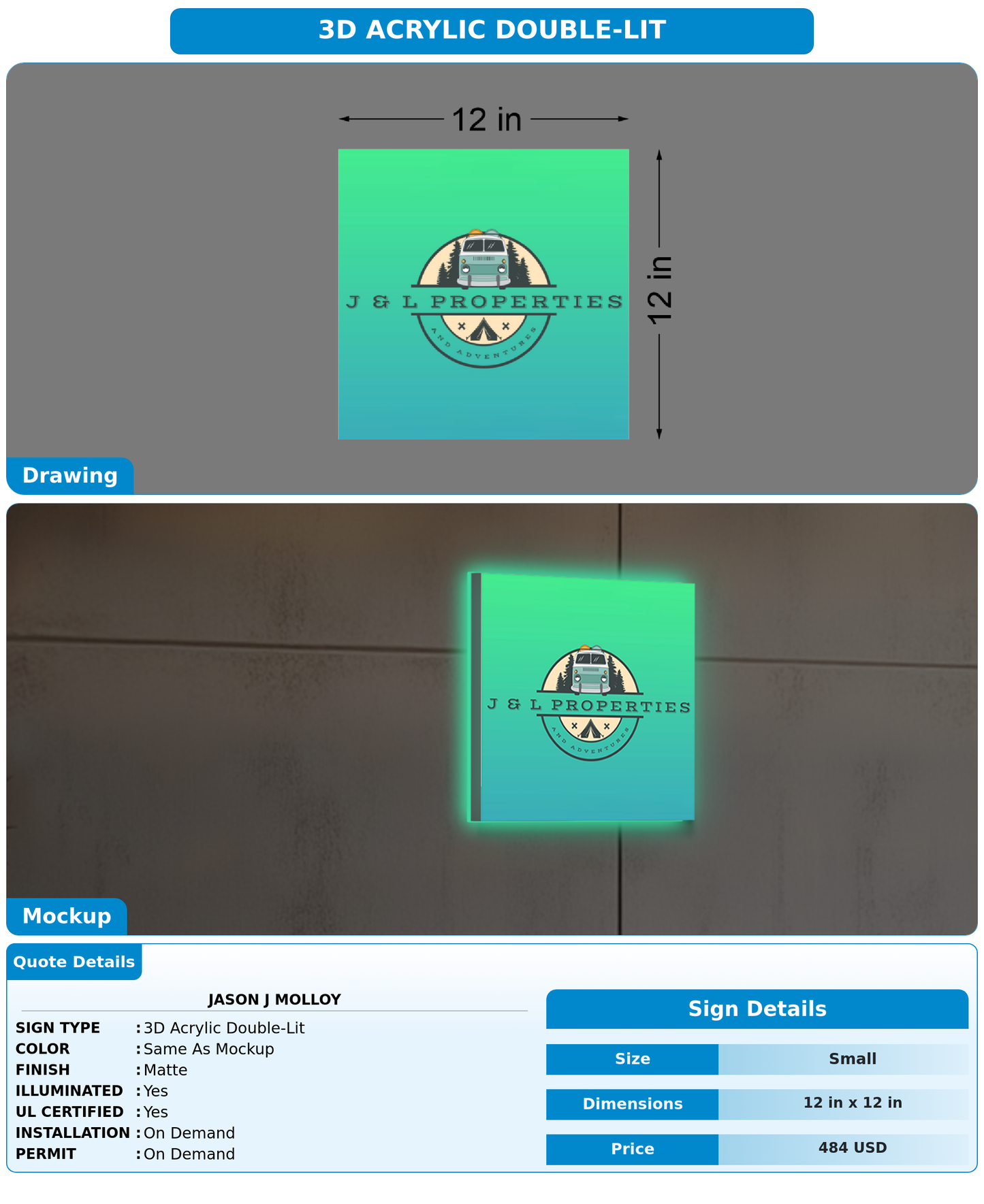 CUSTOM MOCKUP SIGN FOR Jason J Molloy