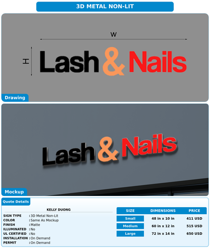 CUSTOM MOCKUP SIGN FOR Kelly Duong