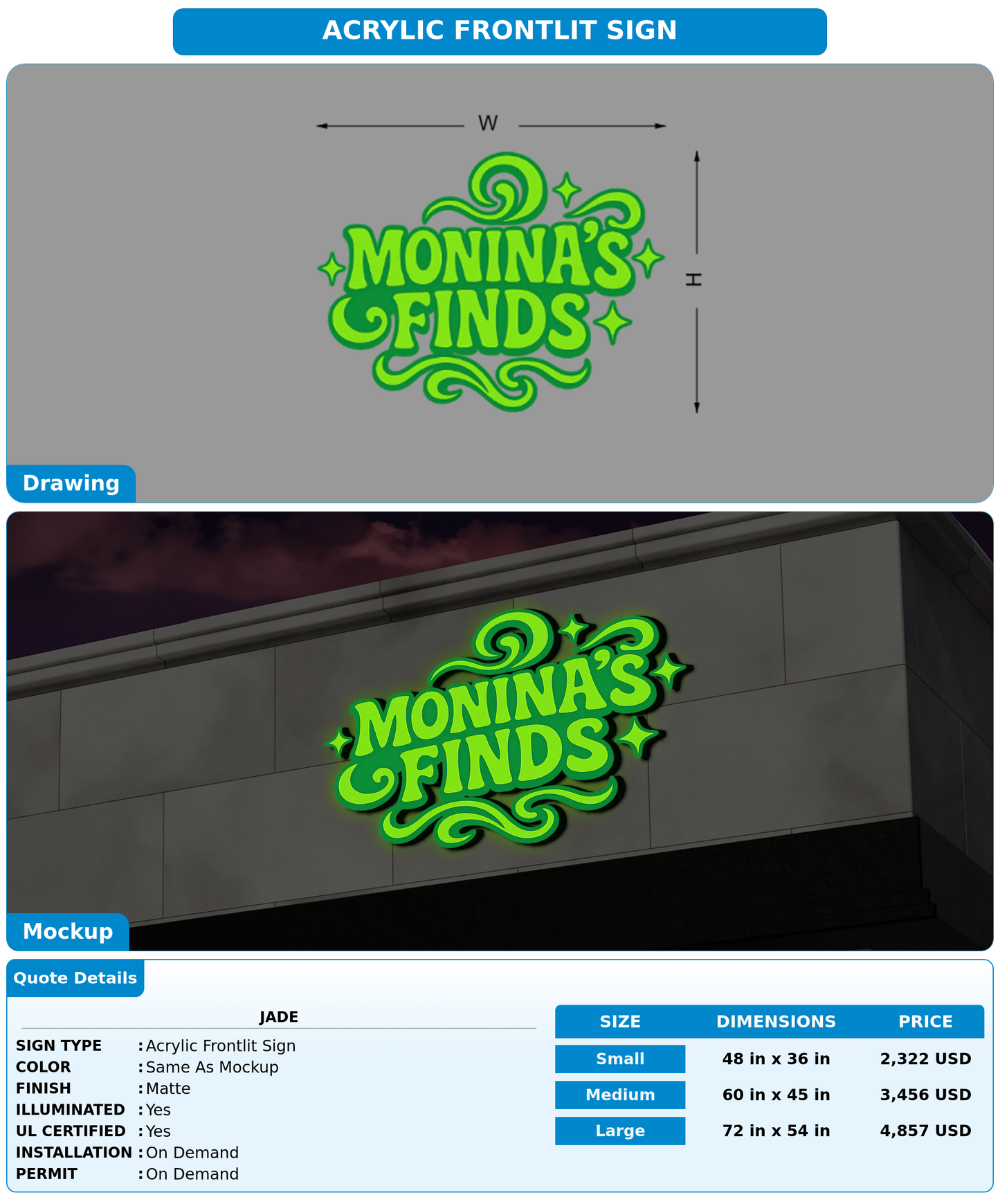 CUSTOM MOCKUP SIGN FOR Jade