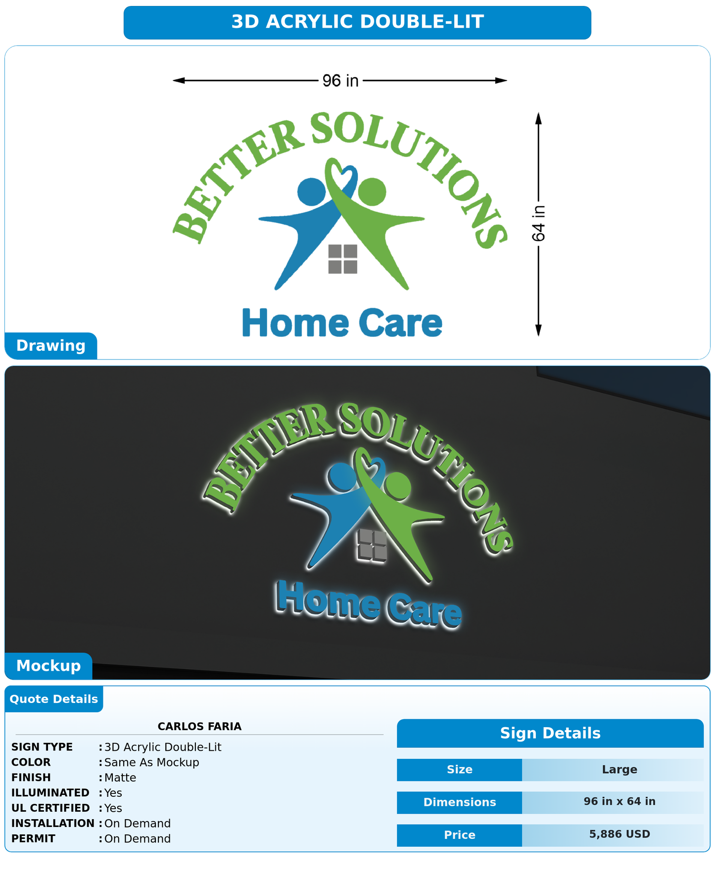 CUSTOM MOCKUP SIGN FOR Carlos Faria