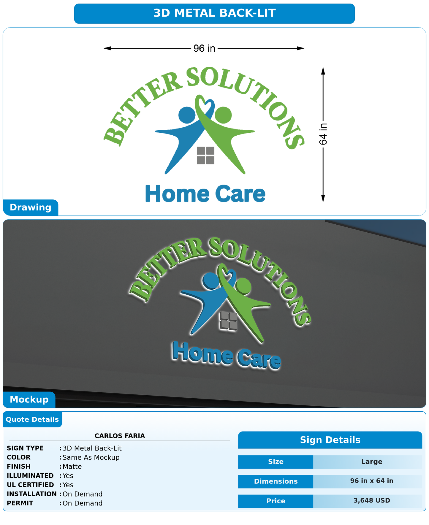 CUSTOM MOCKUP SIGN FOR Carlos Faria