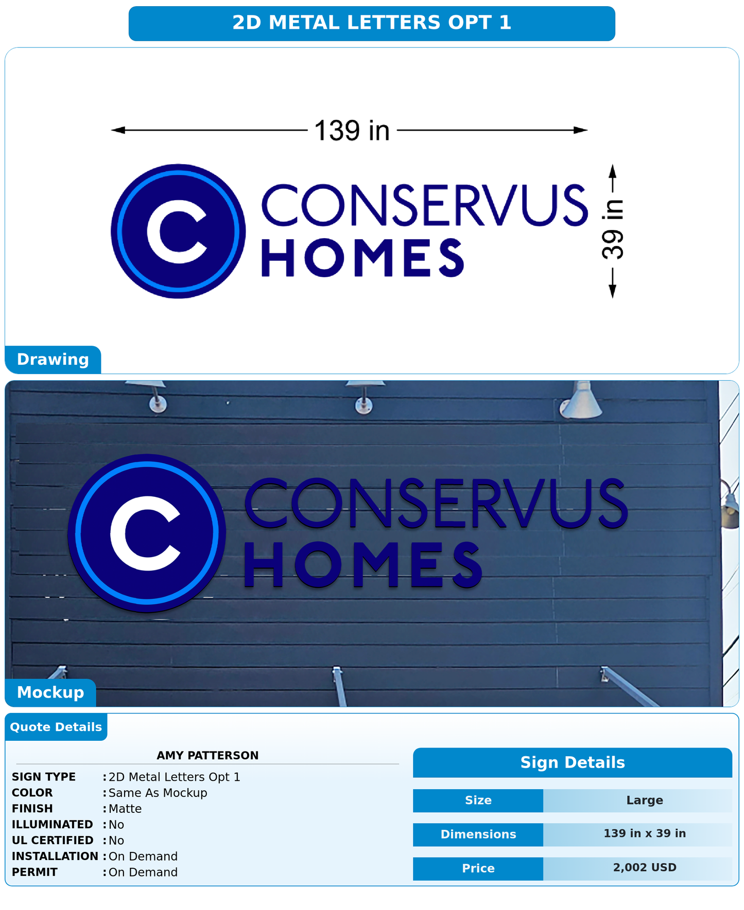 CUSTOM MOCKUP SIGN FOR Amy Patterson