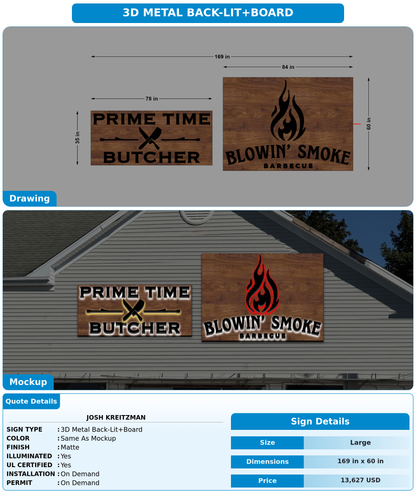 CUSTOM MOCKUP SIGN FOR Josh Kreitzman