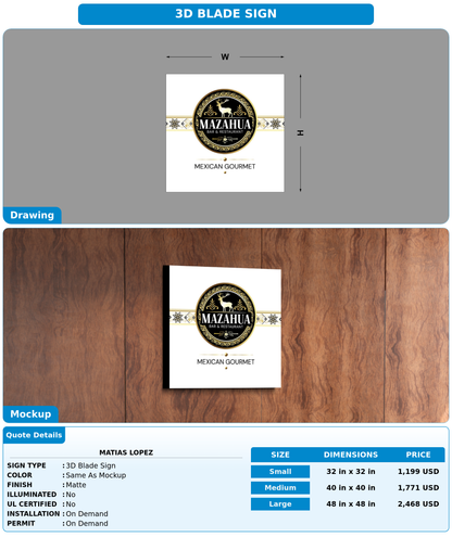 CUSTOM MOCKUP SIGN FOR Matias Lopez