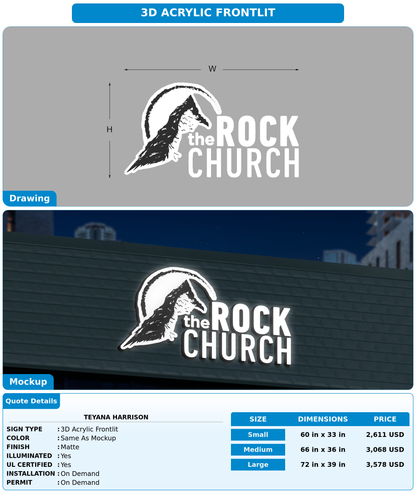 CUSTOM MOCKUP SIGN FOR Teyana Harrison