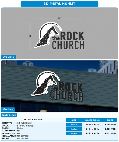 CUSTOM MOCKUP SIGN FOR Teyana Harrison