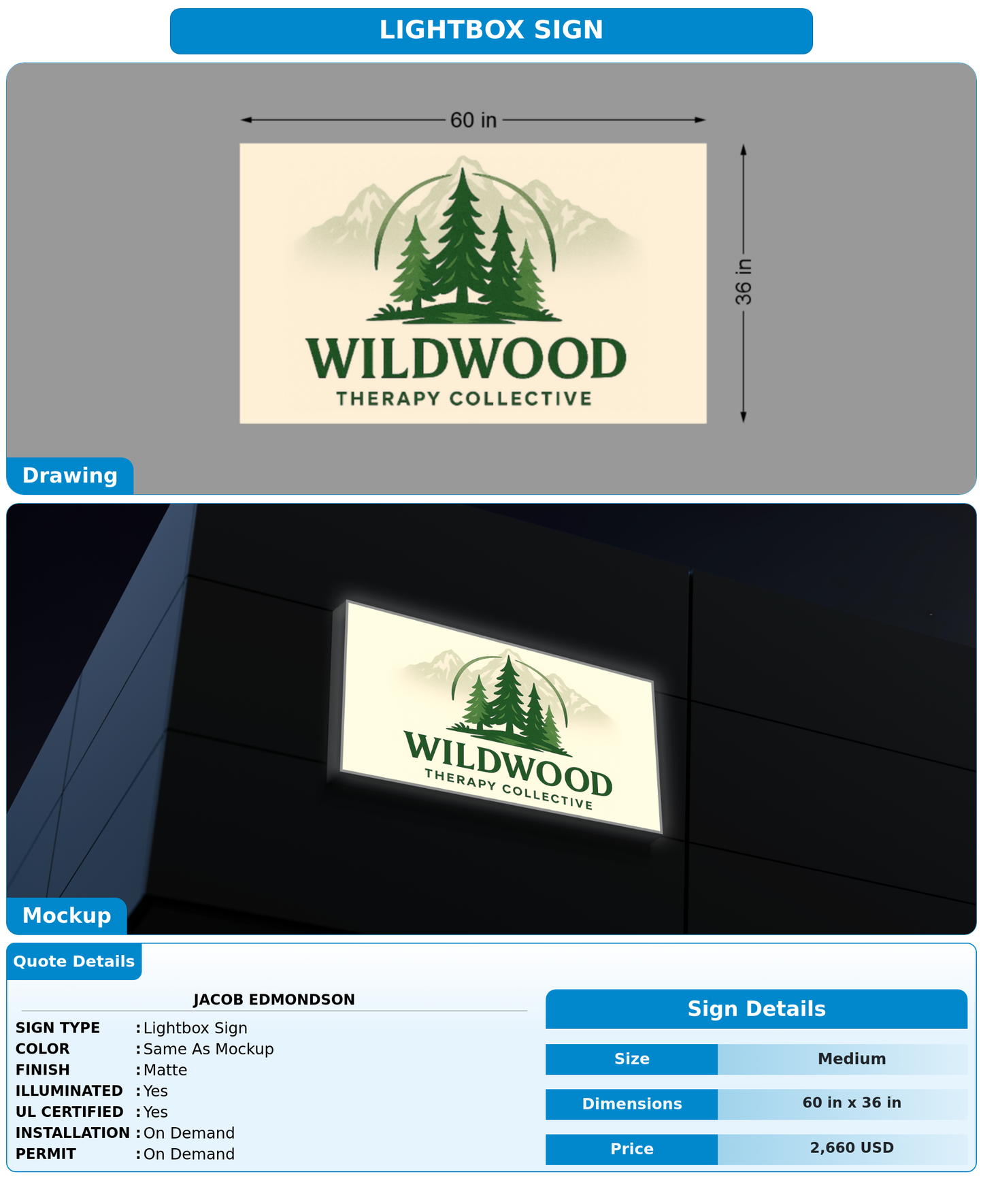 CUSTOM MOCKUP SIGN FOR JACOB EDMONDSON