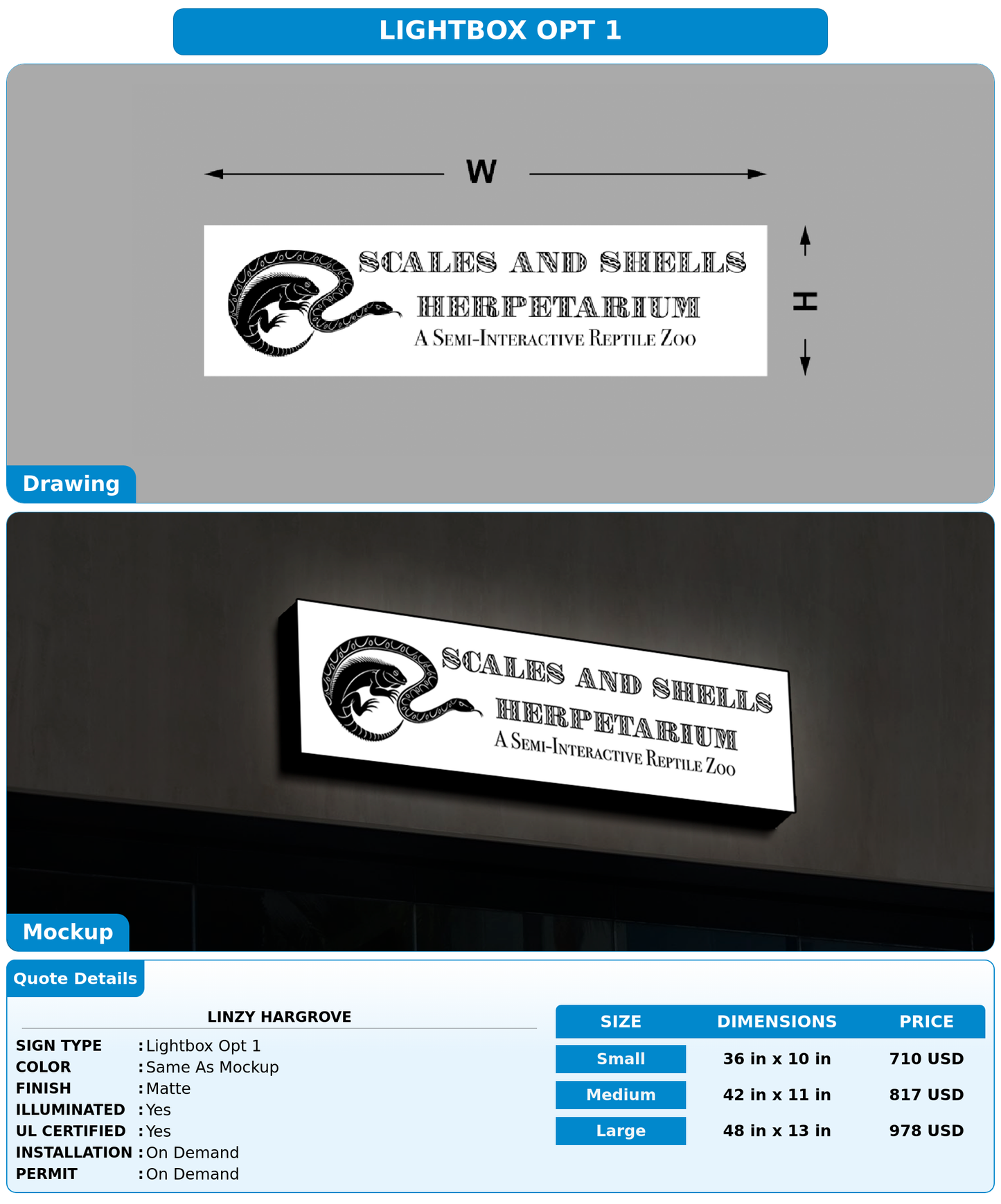 CUSTOM MOCKUP SIGN FOR Linzy Hargrove