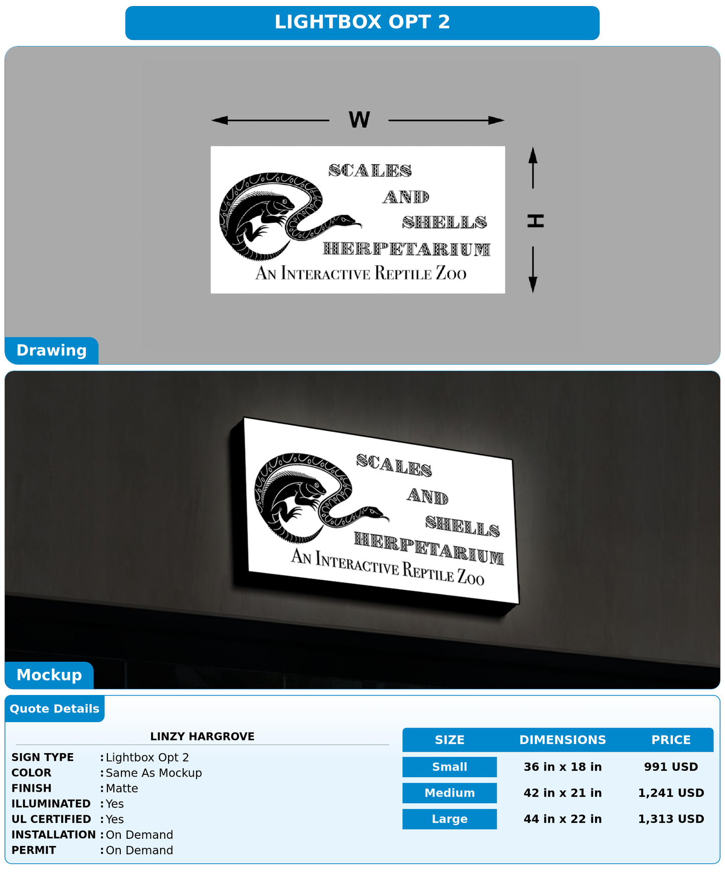 CUSTOM MOCKUP SIGN FOR Linzy Hargrove