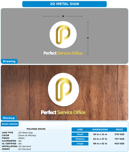 CUSTOM MOCKUP SIGN FOR Pollyana Rocha