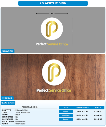 CUSTOM MOCKUP SIGN FOR Pollyana Rocha