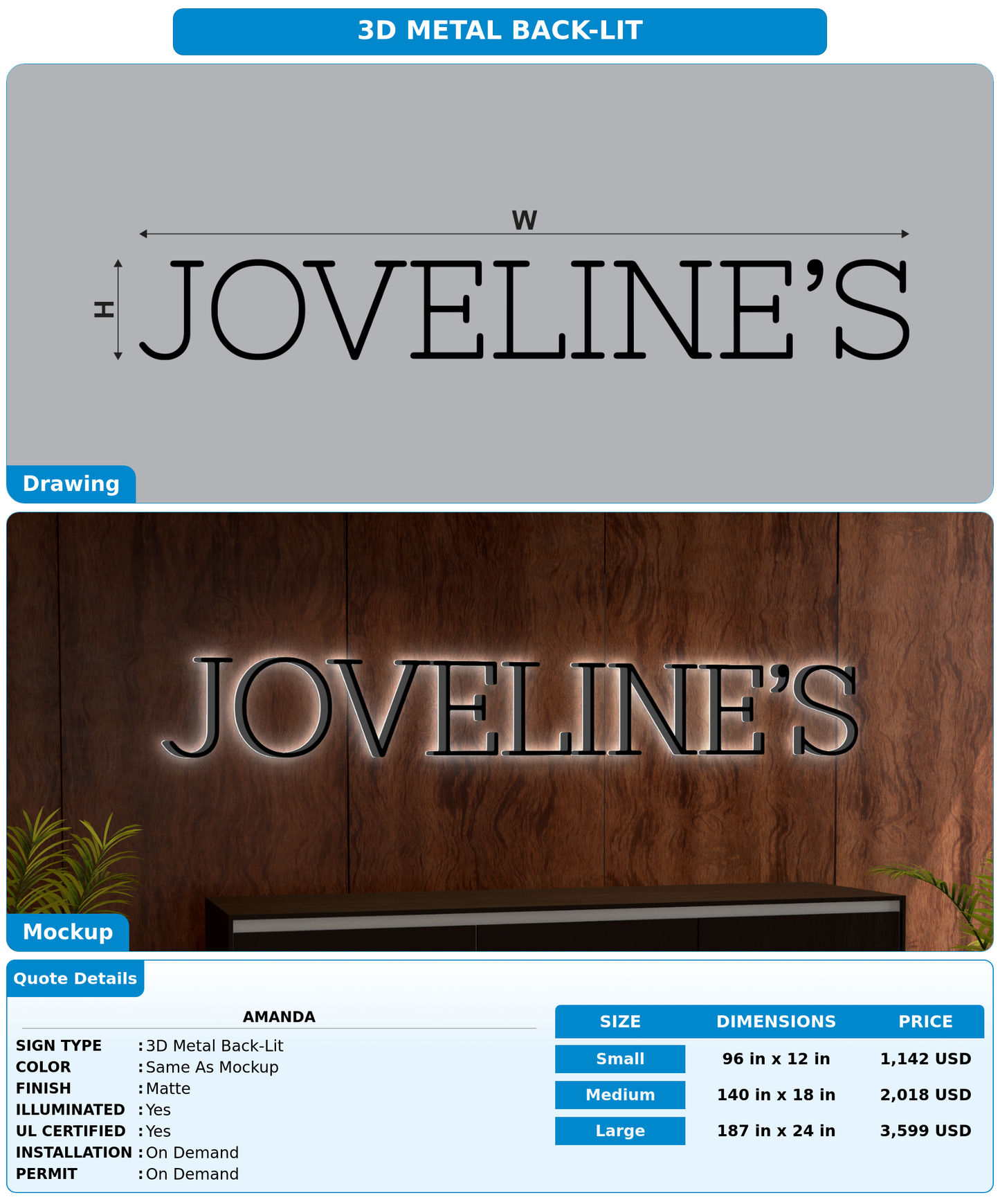 CUSTOM MOCKUP SIGN FOR amanda