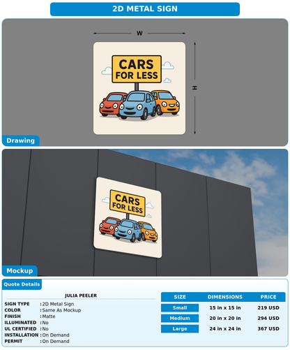 CUSTOM MOCKUP SIGN FOR Julia peeler