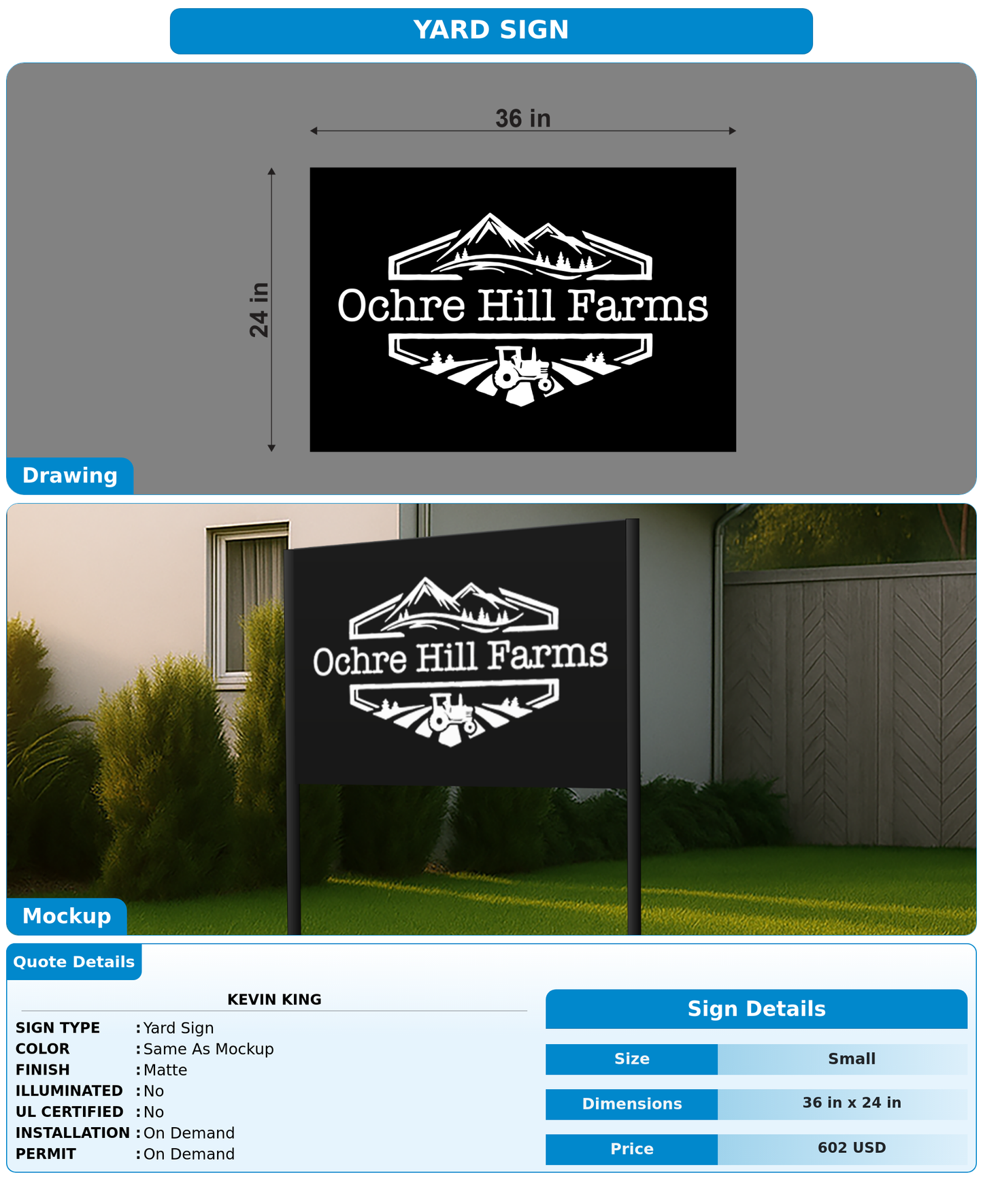 CUSTOM MOCKUP SIGN FOR Kevin King