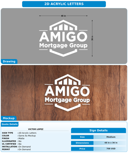 CUSTOM MOCKUP SIGN FOR Victor Lopez