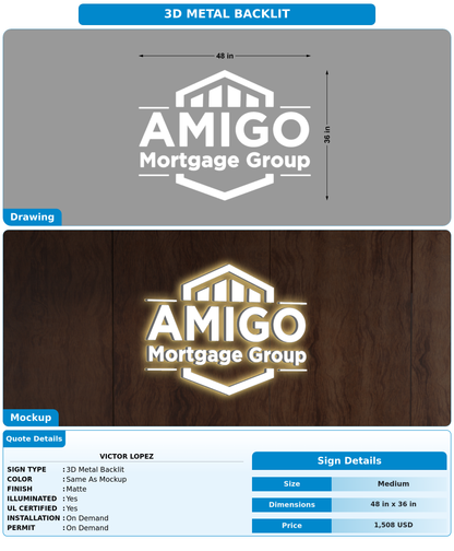 CUSTOM MOCKUP SIGN FOR Victor Lopez