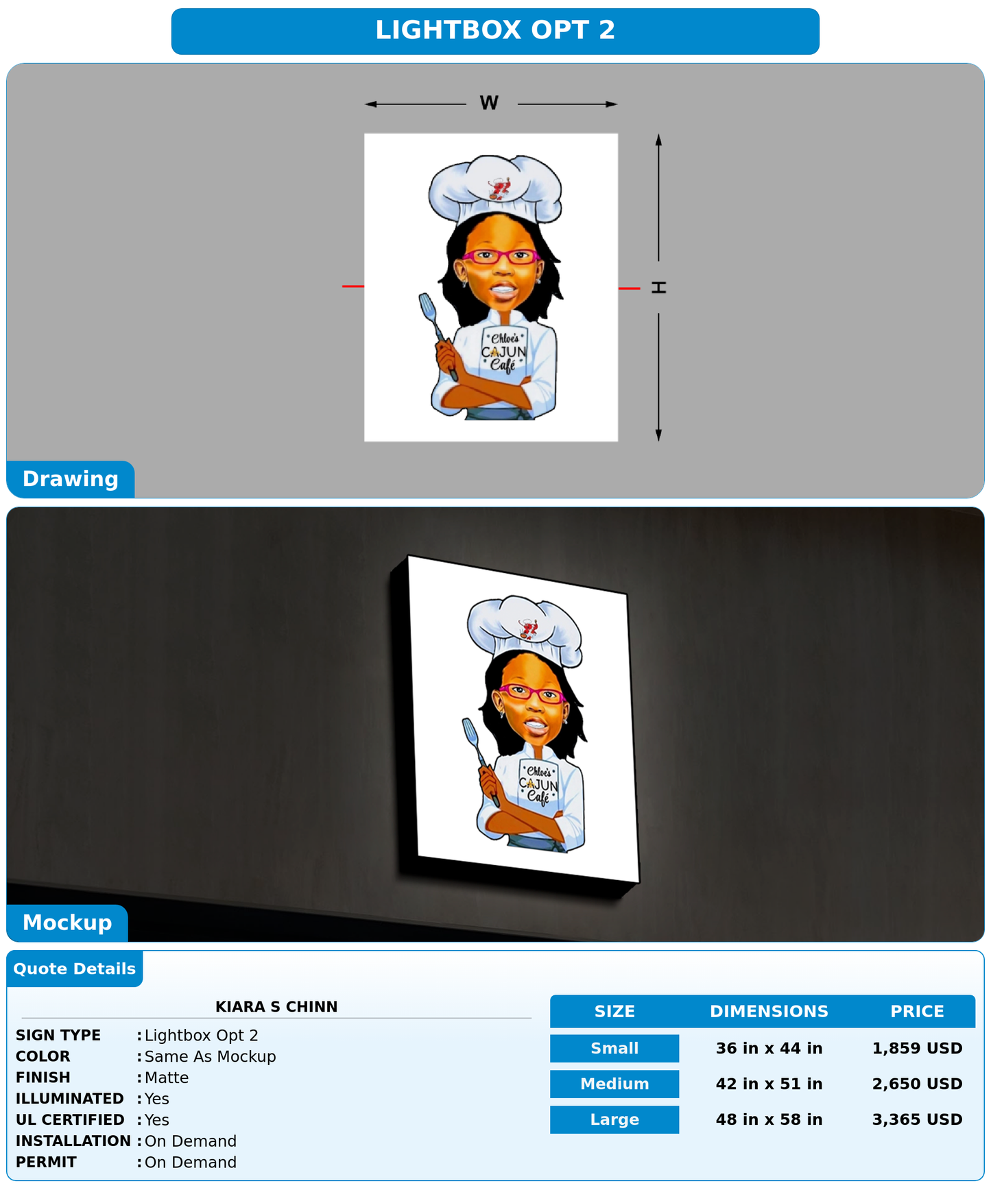 CUSTOM MOCKUP SIGN FOR Kiara S Chinn