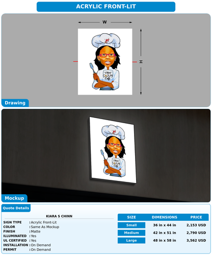 CUSTOM MOCKUP SIGN FOR Kiara S Chinn