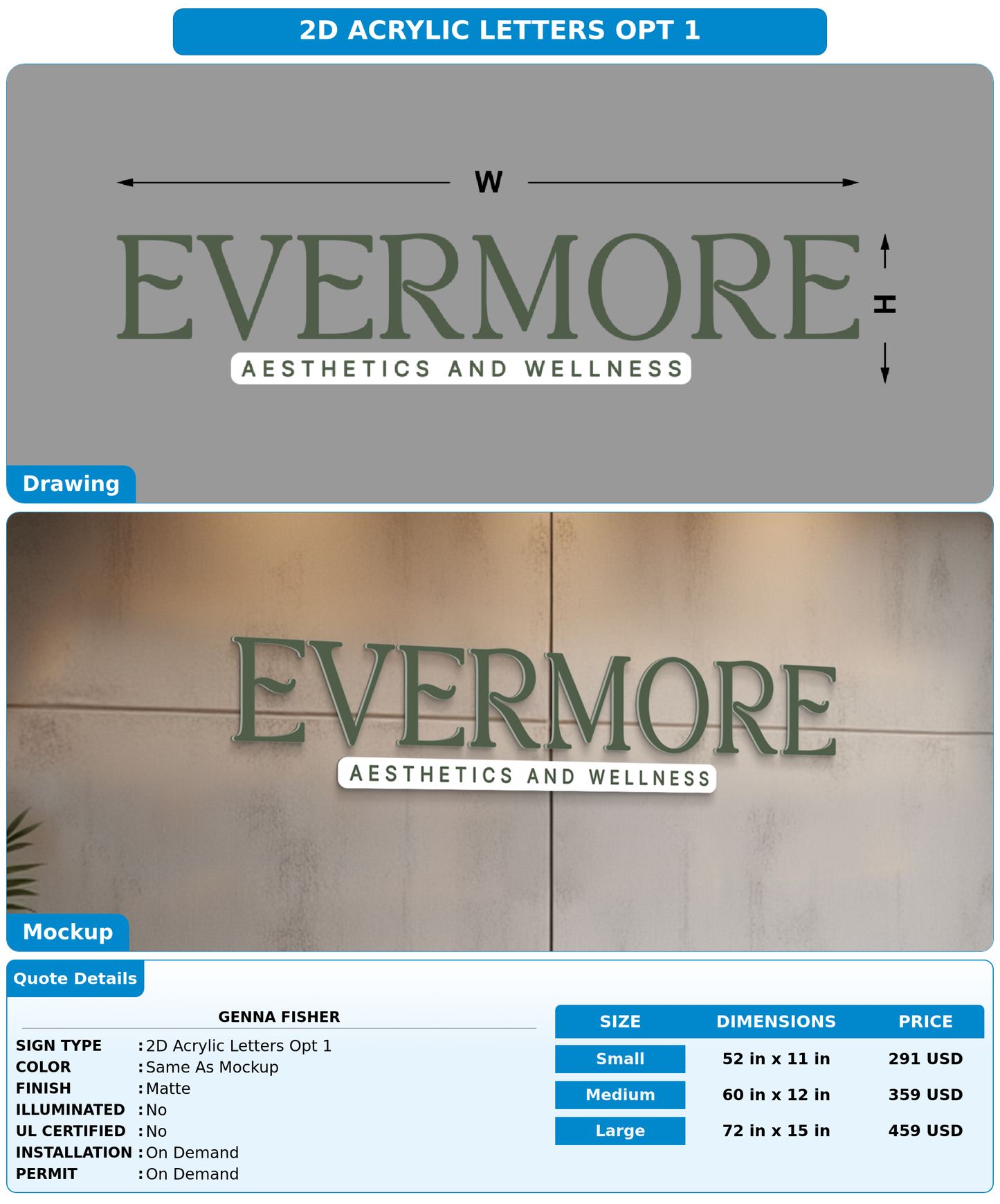 CUSTOM MOCKUP SIGN FOR Genna Fisher