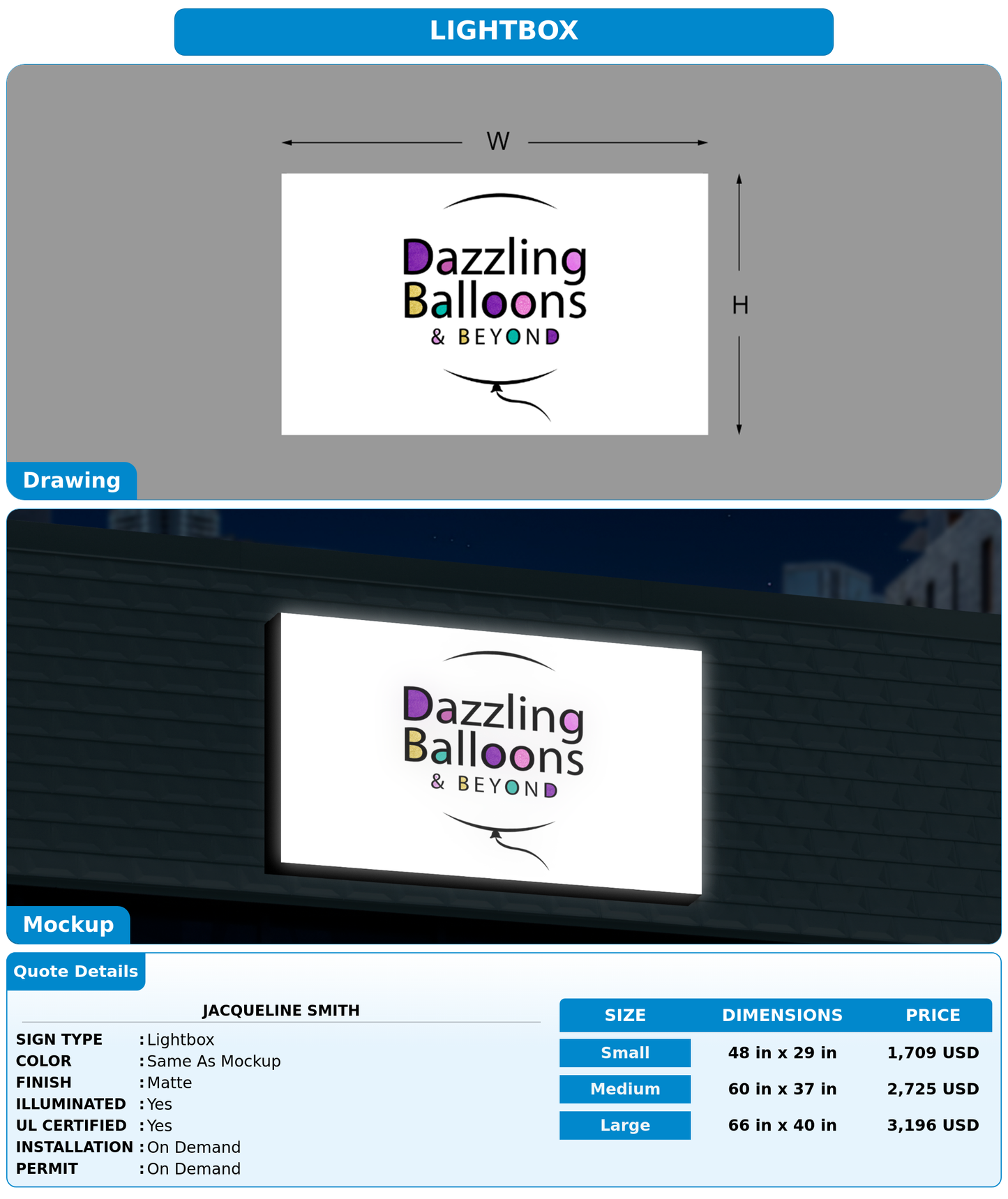CUSTOM MOCKUP SIGN FOR Jacqueline Smith