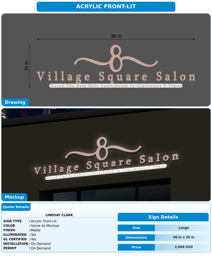 CUSTOM MOCKUP SIGN FOR Lindsay Clark