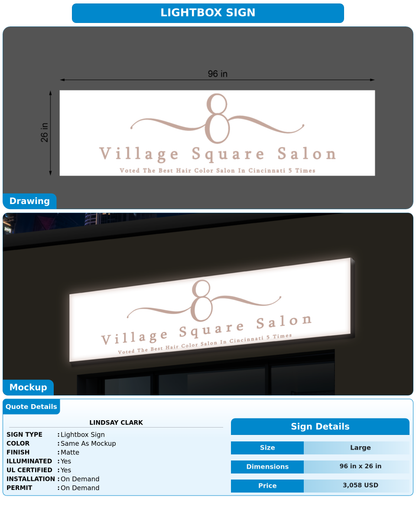 CUSTOM MOCKUP SIGN FOR Lindsay Clark
