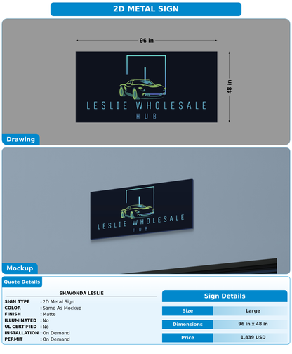 CUSTOM MOCKUP SIGN FOR Shavonda Leslie