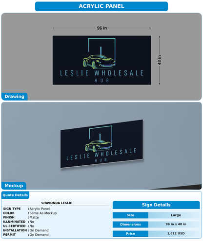 CUSTOM MOCKUP SIGN FOR Shavonda Leslie