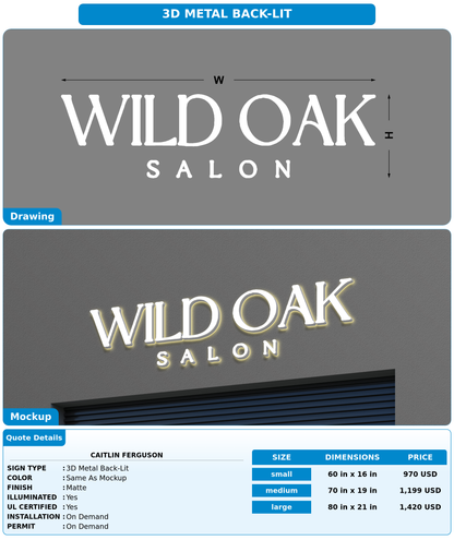 CUSTOM MOCKUP SIGN FOR Caitlin Ferguson