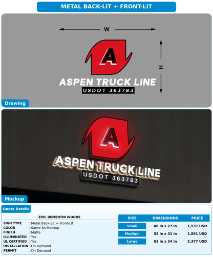 CUSTOM MOCKUP SIGN FOR Eric Dementin Woods