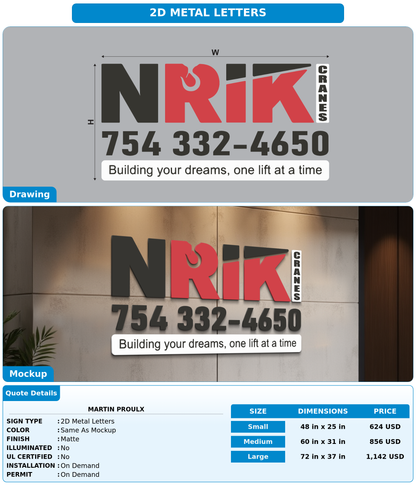 CUSTOM MOCKUP SIGN FOR Martin Proulx