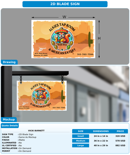 CUSTOM MOCKUP SIGN FOR Vicki Burnett
