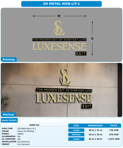 CUSTOM MOCKUP SIGN FOR Sheri Ali