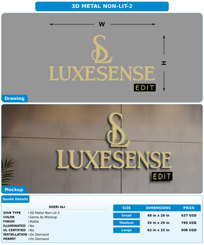 CUSTOM MOCKUP SIGN FOR Sheri Ali