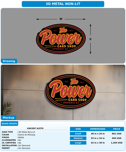 CUSTOM MOCKUP SIGN FOR Vincent Aceto