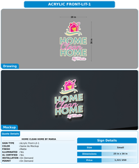 CUSTOM MOCKUP SIGN FOR Home Clean Home by Maria