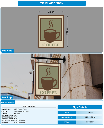 CUSTOM MOCKUP SIGN FOR Tony Boulos