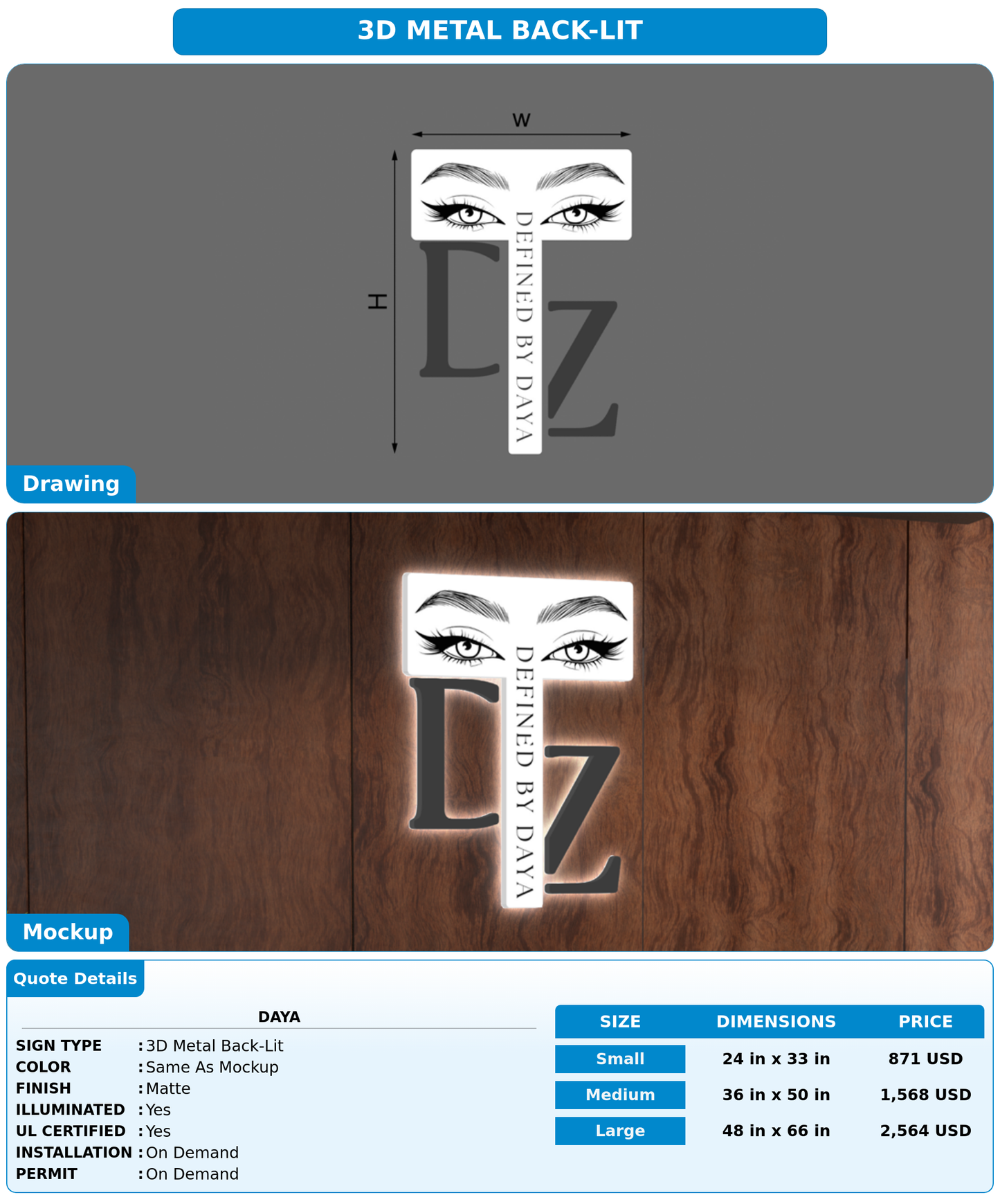 CUSTOM MOCKUP SIGN FOR daya