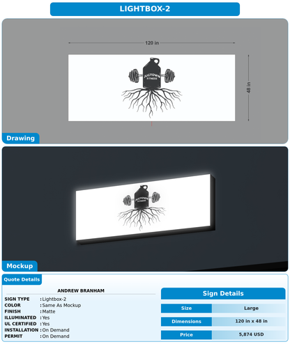 CUSTOM MOCKUP SIGN FOR Andrew Branham