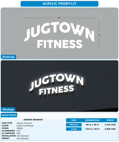 CUSTOM MOCKUP SIGN FOR Andrew Branham