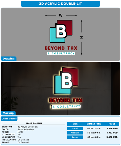 CUSTOM MOCKUP SIGN FOR Alaur Rahman