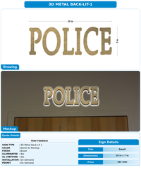 CUSTOM MOCKUP SIGN FOR Tray Federici