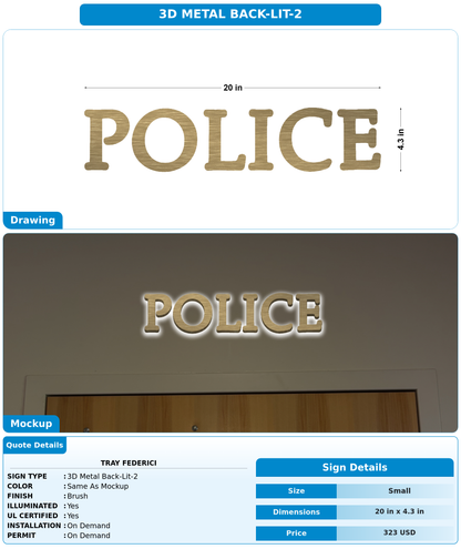 CUSTOM MOCKUP SIGN FOR Tray Federici