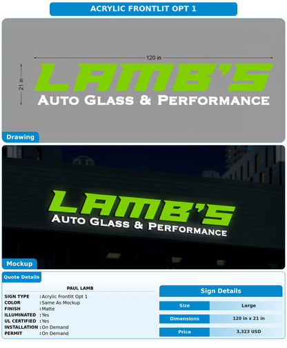 CUSTOM MOCKUP SIGN FOR Paul Lamb