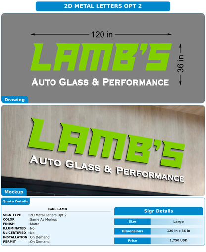 CUSTOM MOCKUP SIGN FOR Paul Lamb